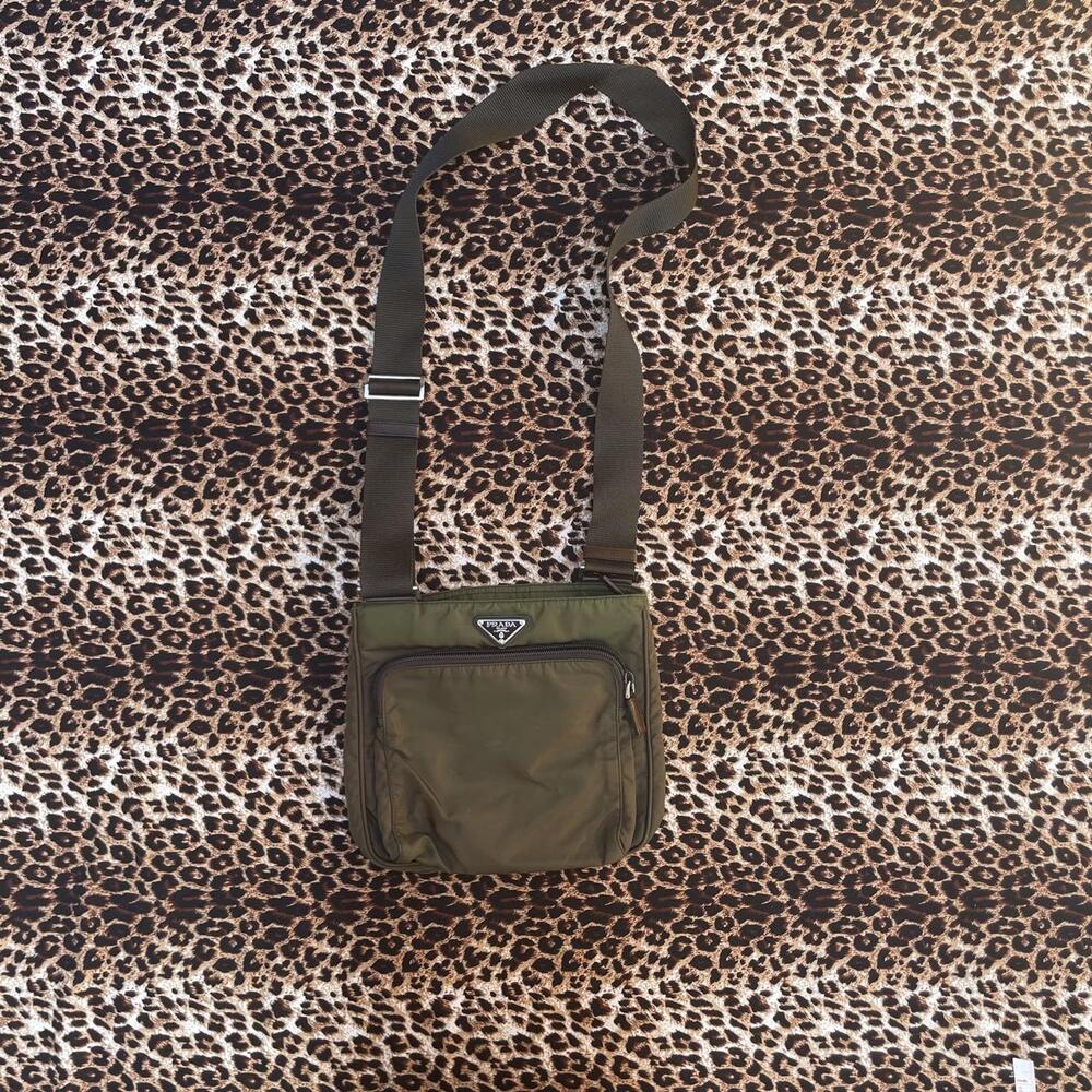 PRADA khaki green crossbody bag